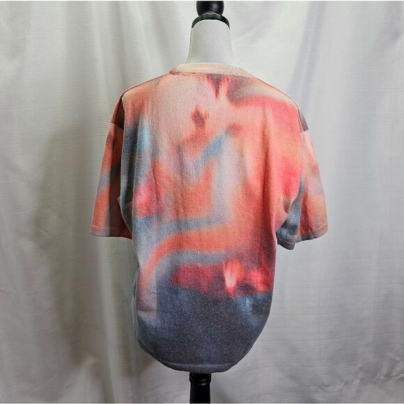 Zara Oversized Tie Dye Short Sleeve Sweater Size Medium - Picture 8 of 8